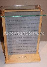China Kleinhandels de Juwelenvertoning van het Desktop Houten Glas voor Maniertoebehoren/Oorringen leverancier