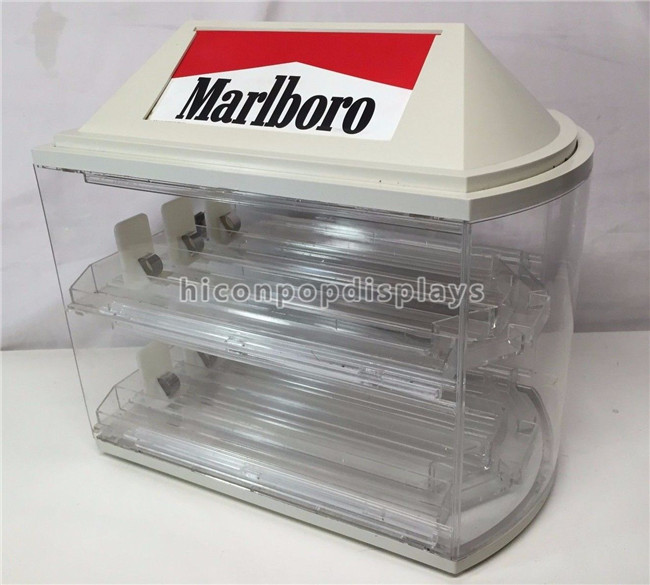 Uitstekende Acrylmarlboro-SigaretVitrine Transparante Opgepoetste 2 - Gelaagd
