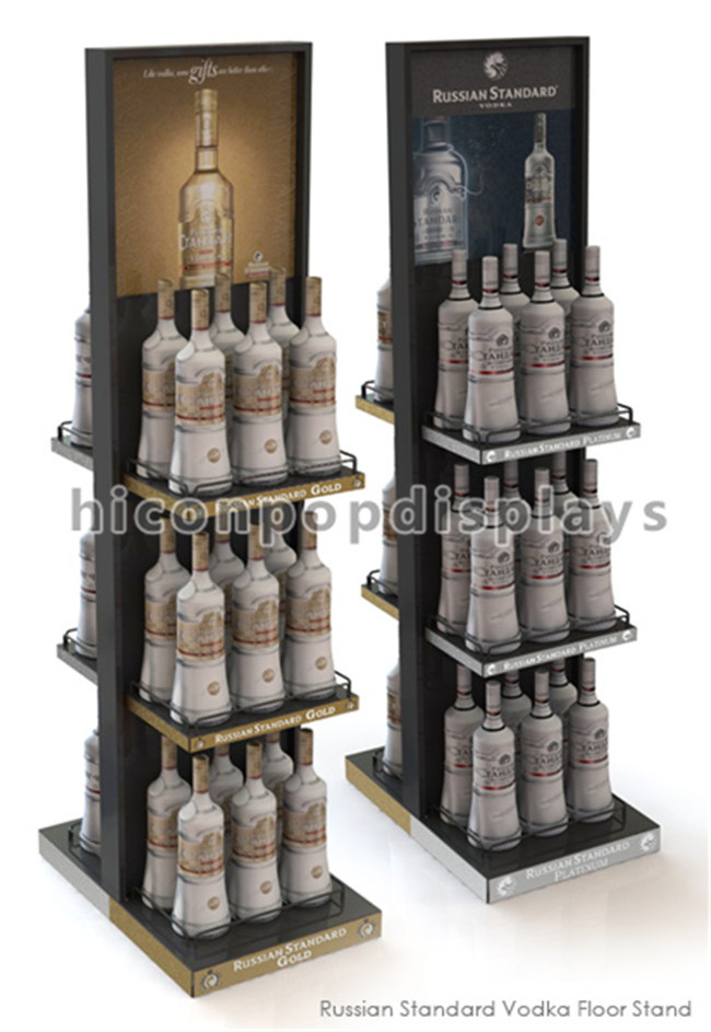 24 de Vertoningstoren van de flessenwijn/van de de Draadwhisky van het Kleinhandelswinkelmetaal Rek 6 - Laag