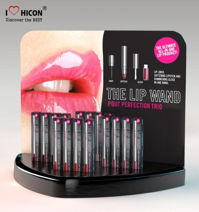 De Opslag van douanecometics het Visuele het Verhandelen Acryl POP Rek van de Lippenstiftvertoning