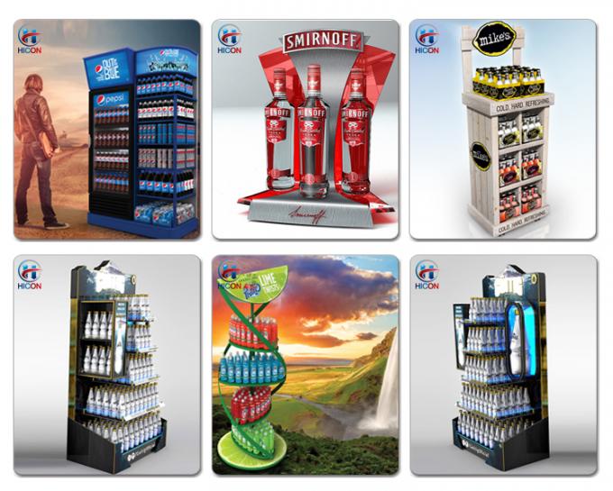 Sugar Content Energy Drinks Display-Tribunes in Opslag het Verhandelen