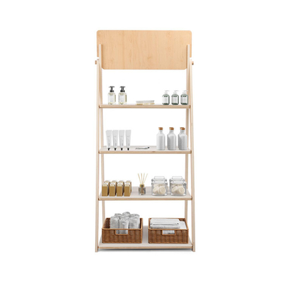 China Eco-vriendelijke 4-Tier Cosmetische Display Stand Retail Store Display Shelf leverancier