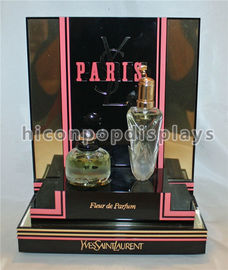 China De Schoonheidsmiddelen die van Parijs van de het Parfumvertoning van Opslaginrichtingen Acryl de Tribune 3-stap verhandelen leverancier