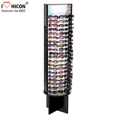 China Zwarte Houten van de Opslagsunglass van Eyewear van de Onedel Metaalhaak de Vertoningstribune leverancier