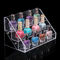 3 - Rek van de het Nagellakvertoning van Stap het Kosmetische Kleinhandelsvertoningen Transparante Acryl leverancier