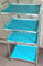 De afstotende Detailhandel toont 4 - de Vertoningsplank van het Laag Blauwe Gepoederde Metaal leverancier
